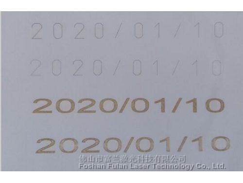 Coated paper Laser marking lettering